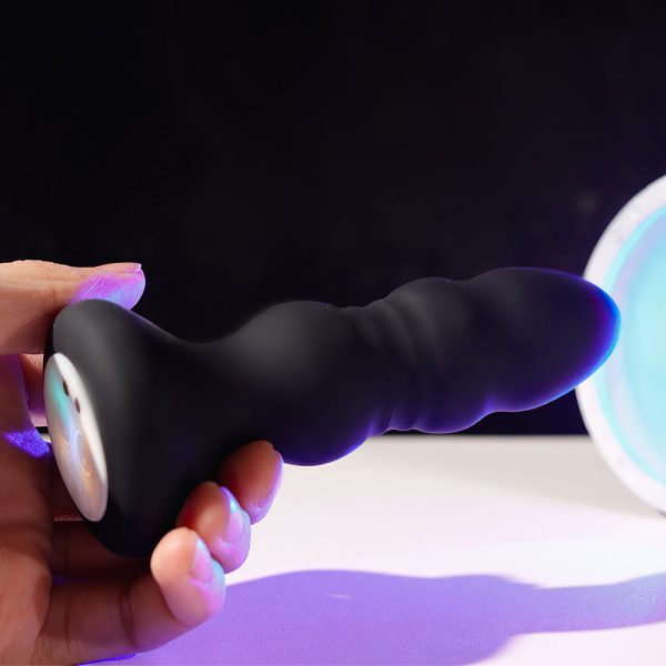 Plug Anal LED Vibração e Movimentos de Vai e Vem + Controle - Image 2