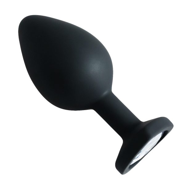 Plug Jóia em Silicone Preto Formato de Coração Tamanho M - Image 2