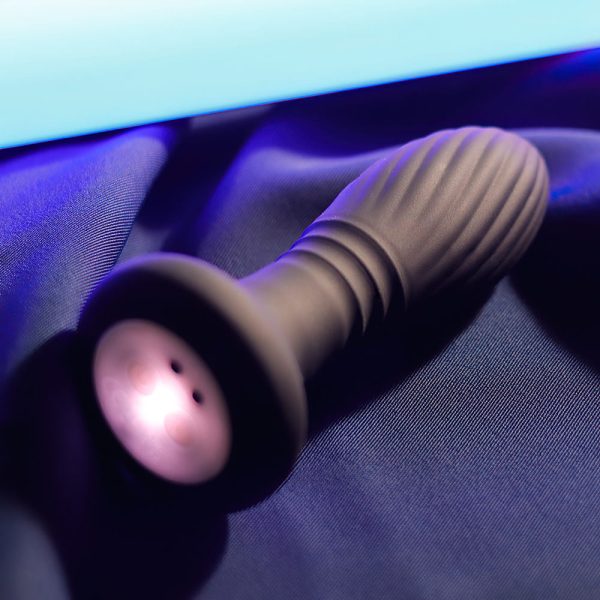 Plug Anal LED com Vibrador e Movimetos Vai e Vem + Controle - Image 2