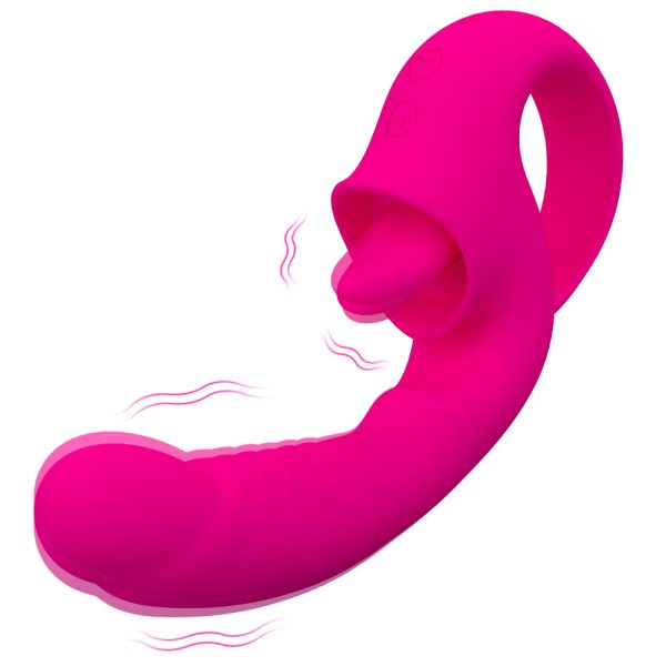 Vibrador Duplo Estimulador de Ponto G e Lingua para Clitoris - Image 7