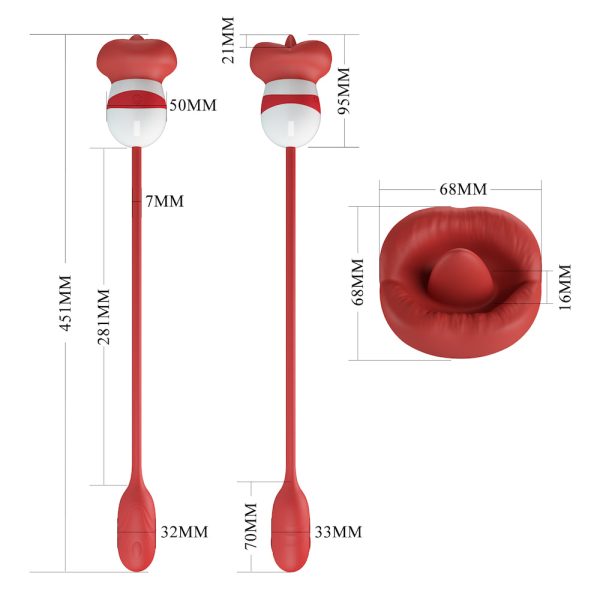 Vibrador Duplo Flexível c/ Língua Bullet Recarregavel Aliyah - Image 6