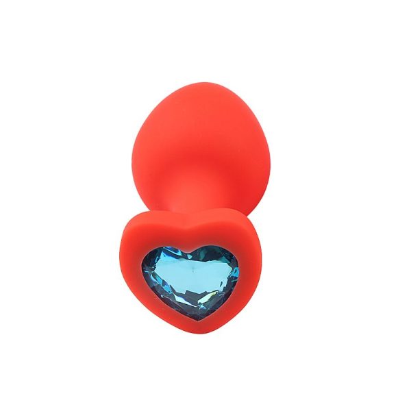 Plug Jóia em Silicone Vermelho Formato de Coração Tamanho G - Image 5