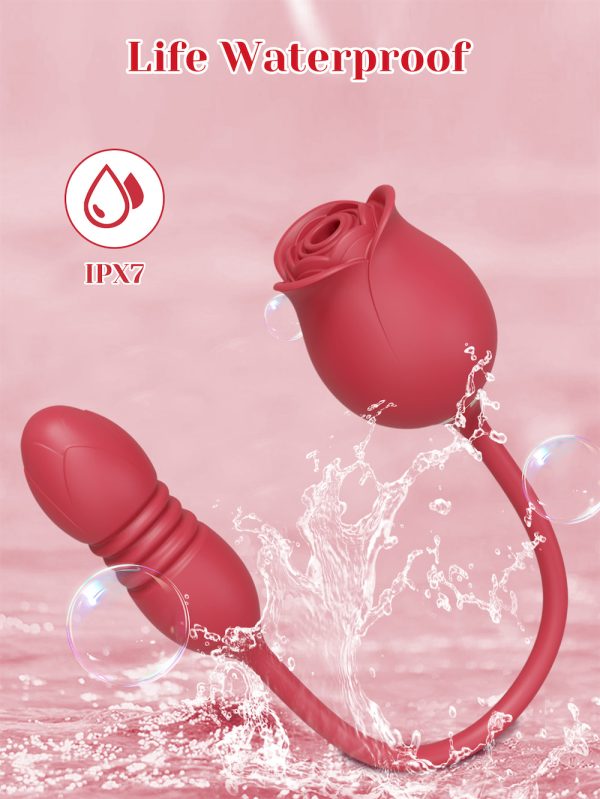 Rosa Vibrador com Pulsação e Penetrador com Sobe e Desce USB - Image 5