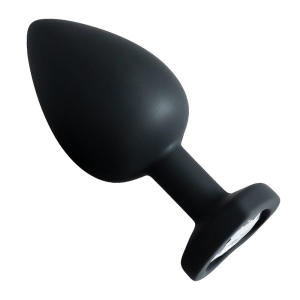 Plug Jóia em Silicone Preto no Formato de Coração Tamanho G - Image 4