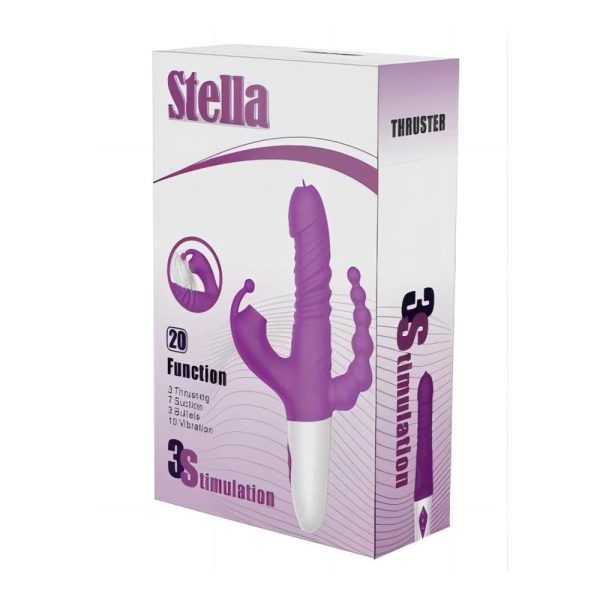 Vibrador com Estimulador Triplo + Vai e Vem Recarregavel - Image 3