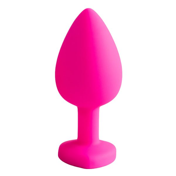 Plug Jóia em Silicone Rosa em Formato de Coração Tamanho G - Image 7