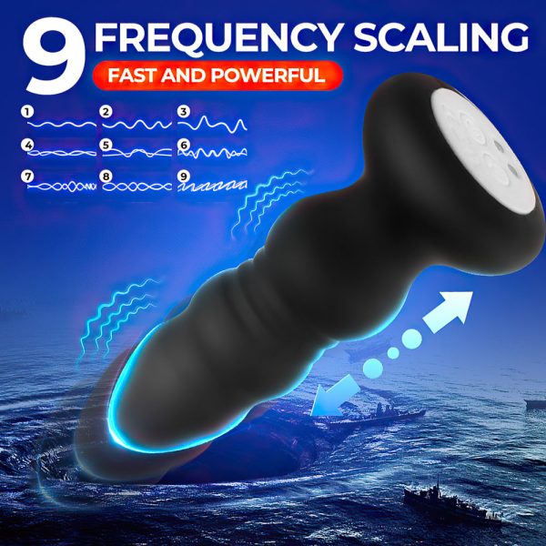 Plug Anal LED Vibração e Movimentos de Vai e Vem + Controle - Image 4