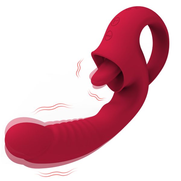 Vibrador Duplo Estimulador de Ponto G e Lingua para Clitoris - Image 2