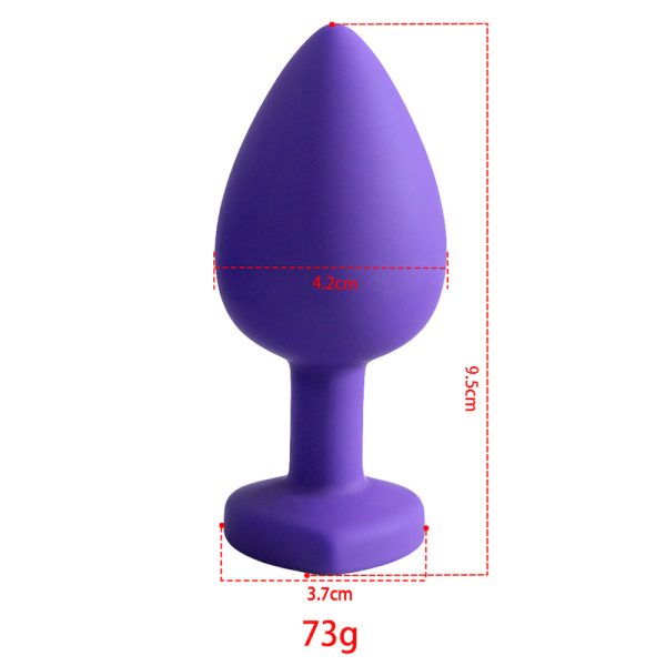 Plug Jóia em Silicone Rosa em Formato de Coração Tamanho G - Image 10