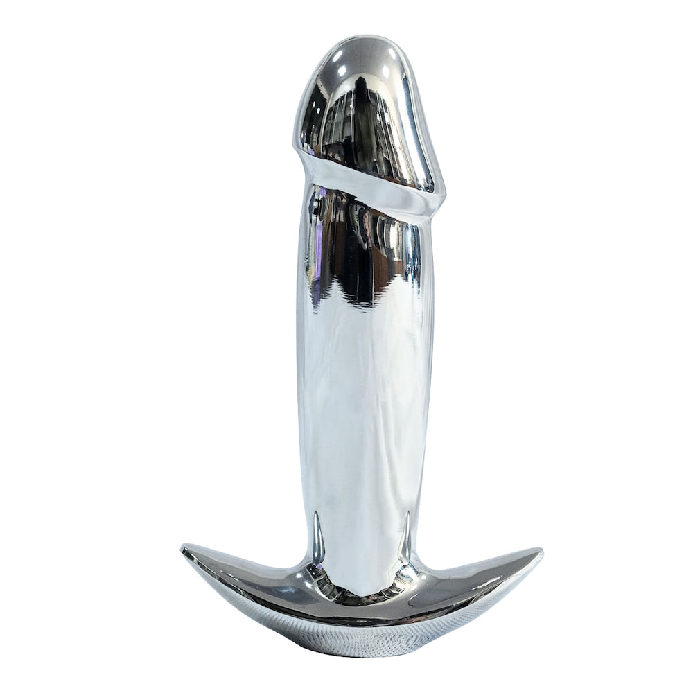 Plug Anal em Aço Formato de Pênis com 10 Modos de Vibração - Imagem 4