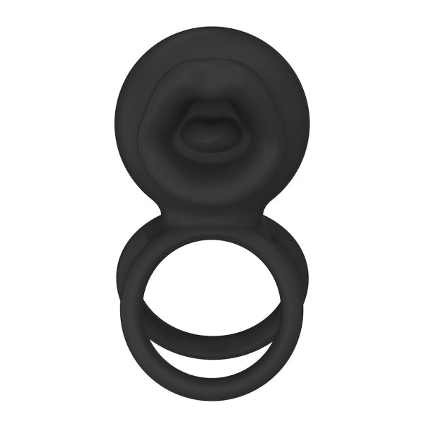 Anel Peniano Preto Duplo com Lingua Estimuladora Aplicativo - Image 3