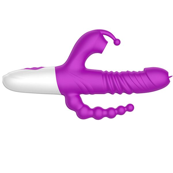 Vibrador com Estimulador Triplo + Vai e Vem Recarregavel - Image 2