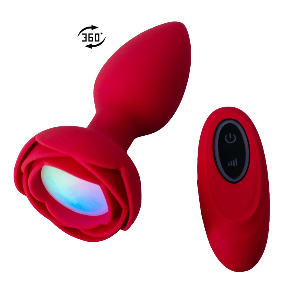 Plug Anal Flor LED 10 Vibração e Rotação + Controle Remoto - Imagem 10