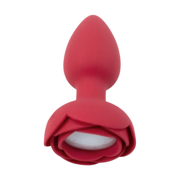 Plug Anal Flor Vermelho com LED 10 Velocidades Controle USB - Image 5
