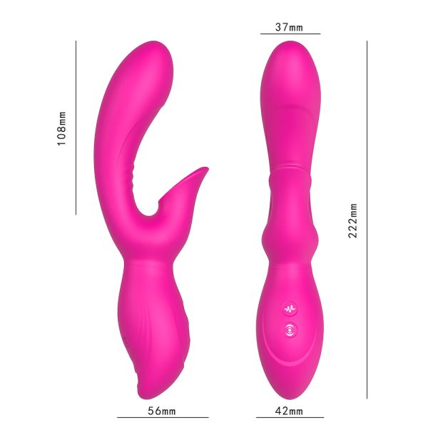 Vibrador Ponto G e Estimulador Clitoriano com Pulsação - USB - Image 5