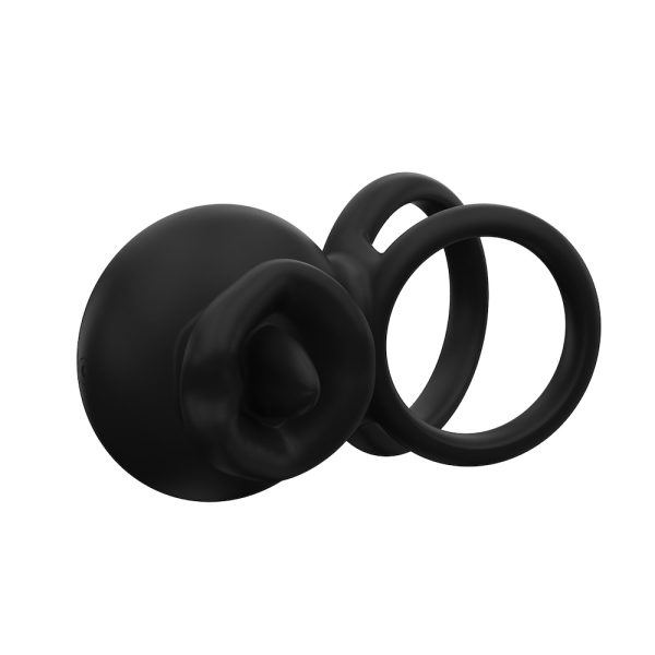 Anel Peniano Preto Duplo com Lingua Estimuladora Aplicativo - Image 5