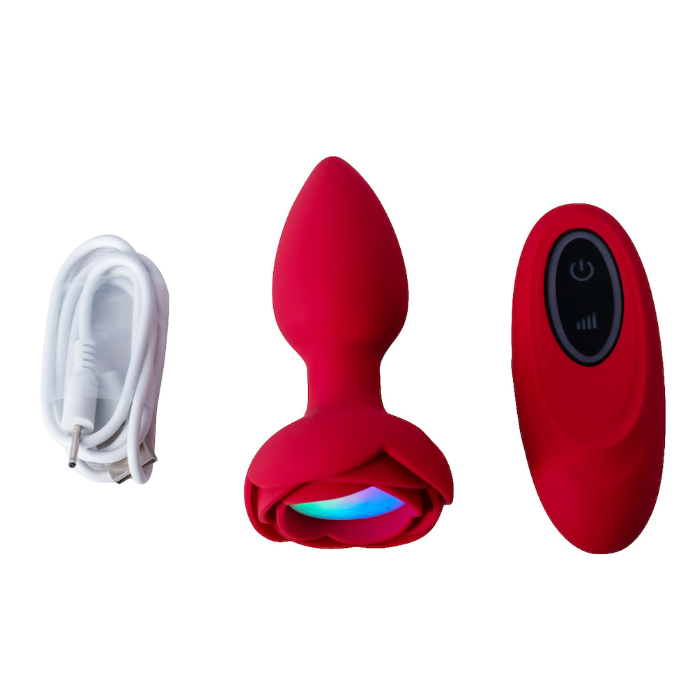 Plug Anal Flor LED 10 Vibração e Rotação + Controle Remoto - Imagem 6