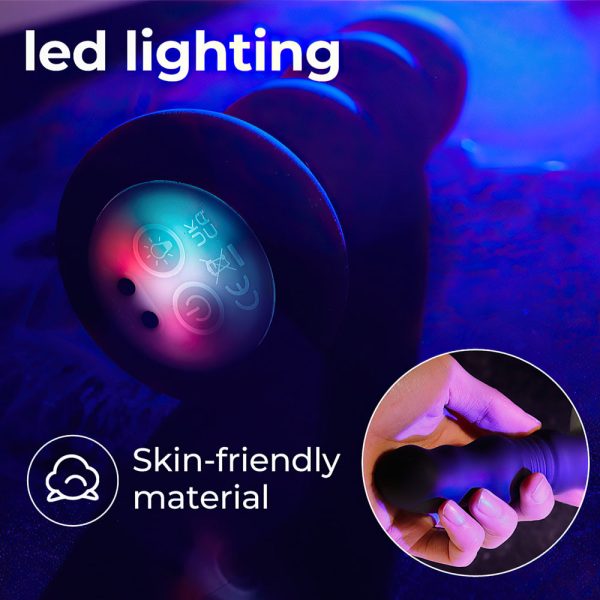 Plug Anal LED Vibração e Movimentos de Vai e Vem + Controle - Image 3