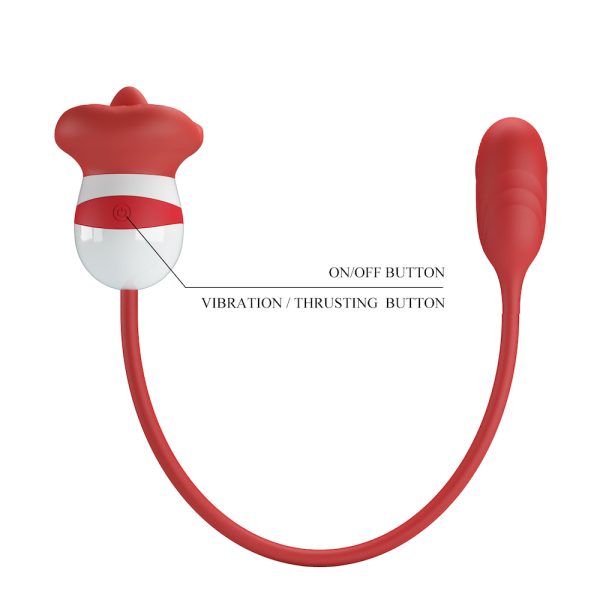 Vibrador Duplo Flexível c/ Língua Bullet Recarregavel Aliyah - Image 4