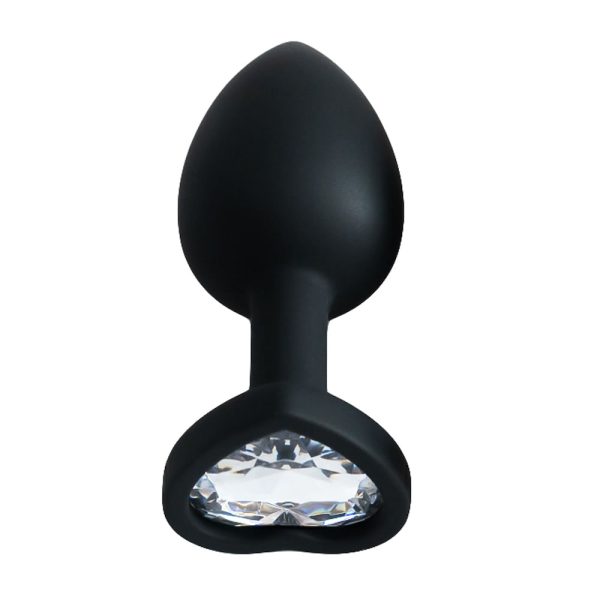 Plug Jóia em Silicone Preto Formato de Coração - Tamanho P - Image 9