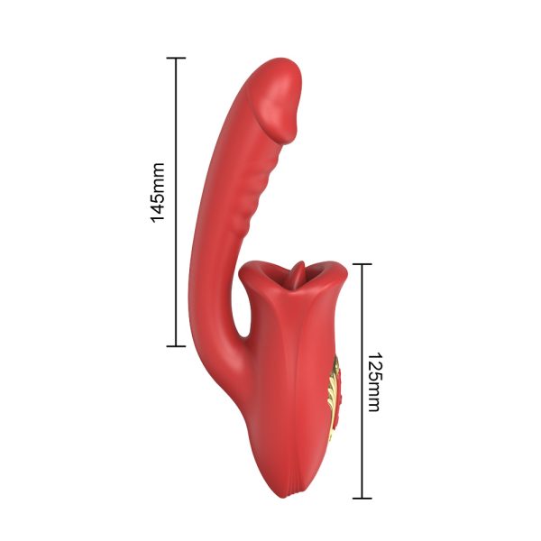 Vibrador Estimulador Ponto G e Boca Com Lingua para Clitoris - Image 10