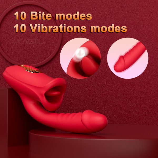 Vibrador Estimulador Ponto G e Boca Com Lingua para Clitoris - Image 7
