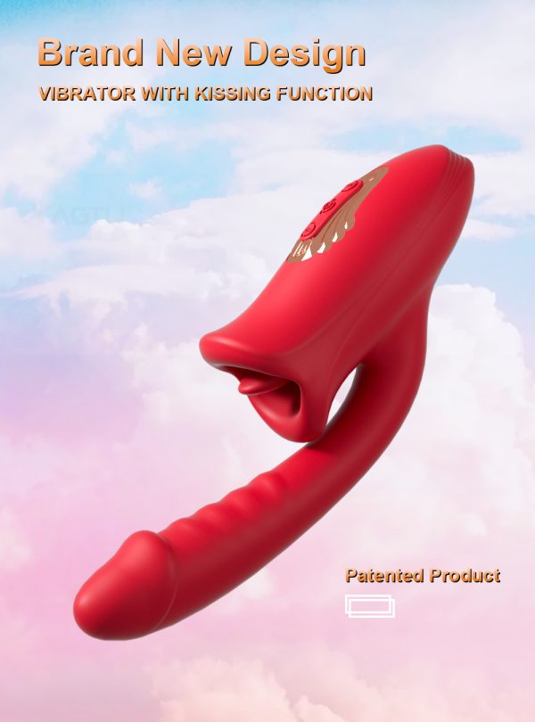Vibrador Estimulador Ponto G e Boca Com Lingua para Clitoris - Image 6
