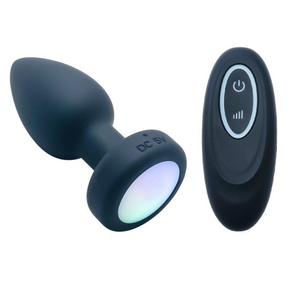 Plug Anal com LED e 10 Vibração + Controle Remoto sem Fio