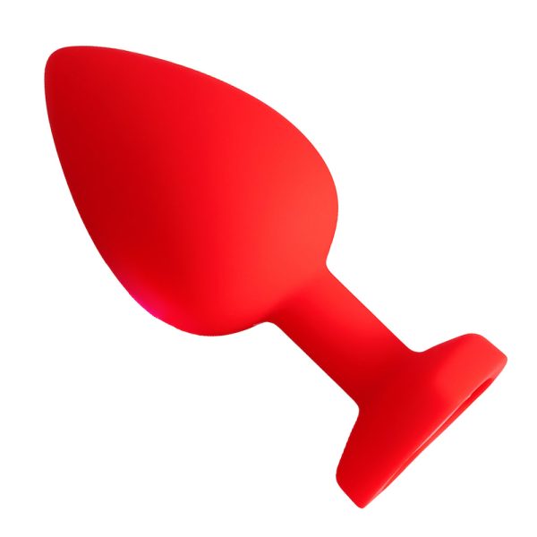 Plug Jóia em Silicone Vermelho Formato de Coração Tamanho G - Image 3