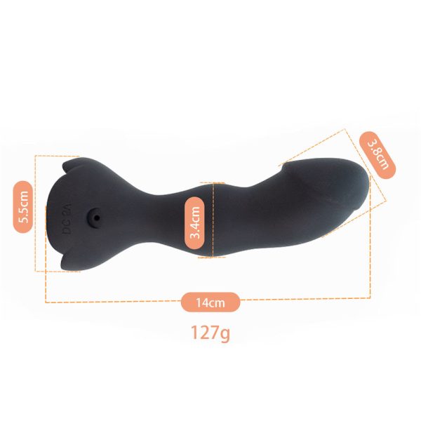 Plug Anal Formato Pênis com LED 10 Vibração, Controle Remoto - Image 6
