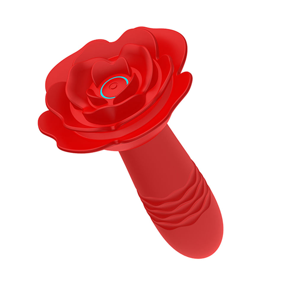 Plug Anal Flor com Vibração e Vai e Vem com Controle - USB - Imagem 5