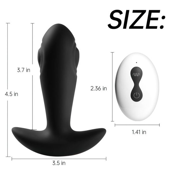 Plug Anal ou Vaginal Macio e Aveludado Com Controle Remoto - Image 3