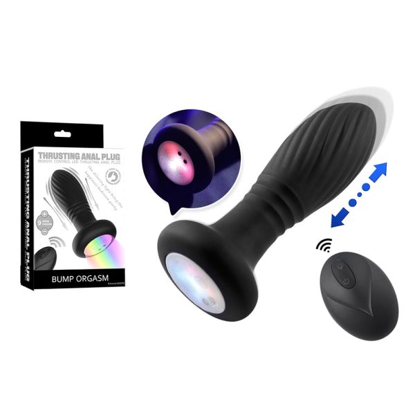 Plug Anal LED com Vibrador e Movimetos Vai e Vem + Controle - Image 8