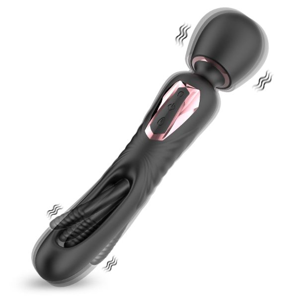Vibrador Varinha Duplo Ponto G e estimulação de Clitóris USB - Image 8