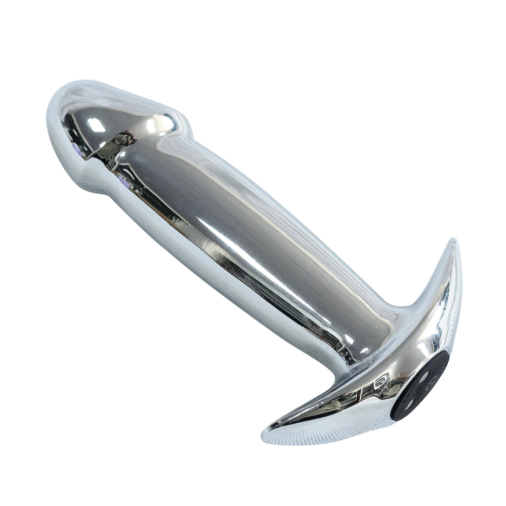 Plug Anal em Aço Formato de Pênis com 10 Modos de Vibração - Imagem 3