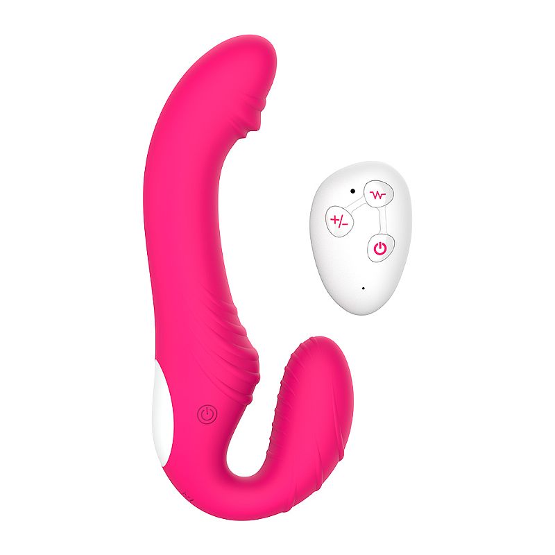 Vibrador Penetrador Strapless com Plug Vaginal Com Controle - Imagem 3