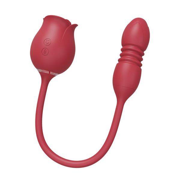 Rosa Vibrador com Pulsação e Penetrador com Sobe e Desce USB - Image 4