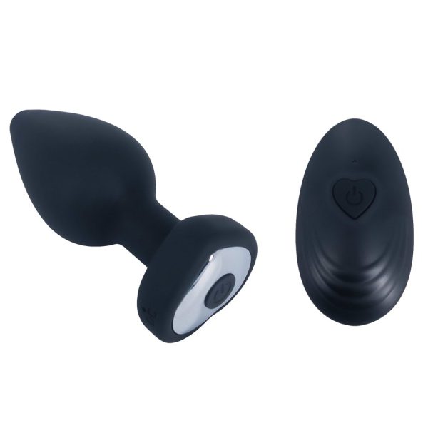 Plug Anal em Silicone Coração com 10 Velocidades e Controle