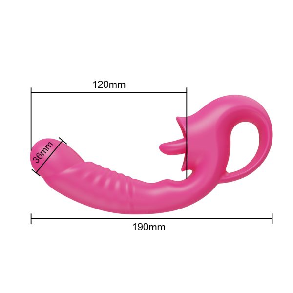 Vibrador Duplo Estimulador de Ponto G e Lingua para Clitoris - Image 5