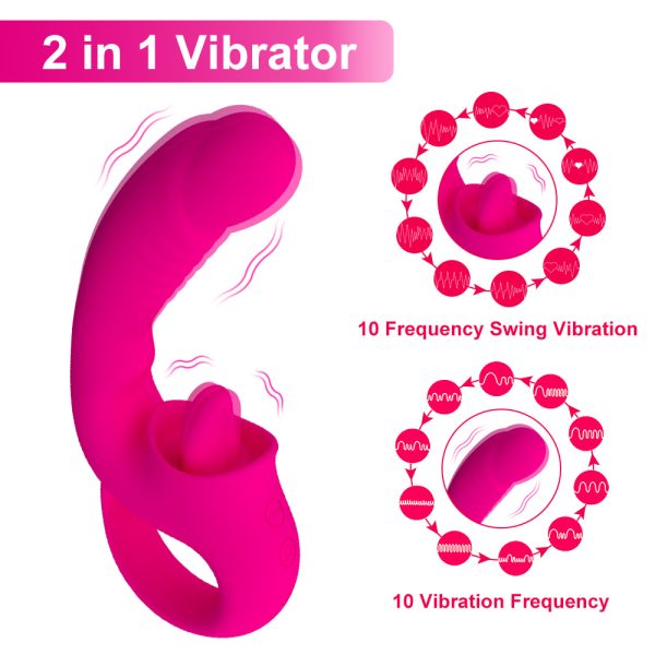 Vibrador Duplo Estimulador de Ponto G e Lingua para Clitoris - Image 10