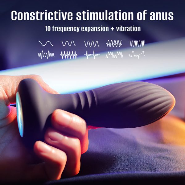 Plug Anal LED com Vibrador e Movimetos Vai e Vem + Controle - Image 5