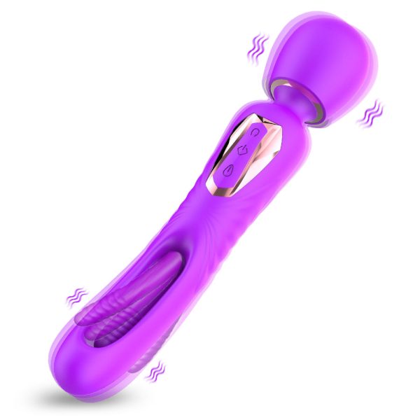 Vibrador Varinha Duplo Ponto G e estimulação de Clitóris USB - Image 6