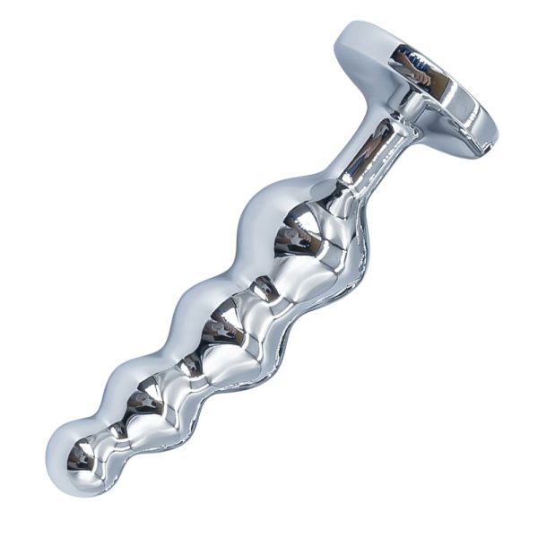 Plug Anal Curvo e Escalonado em Aço com pedra 9,8x2,5CM - Image 3