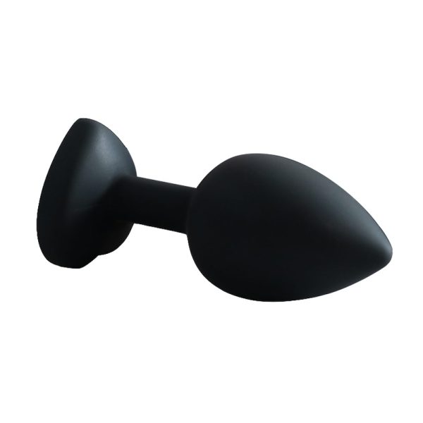 Plug Jóia em Silicone Preto Formato de Coração - Tamanho P - Image 6