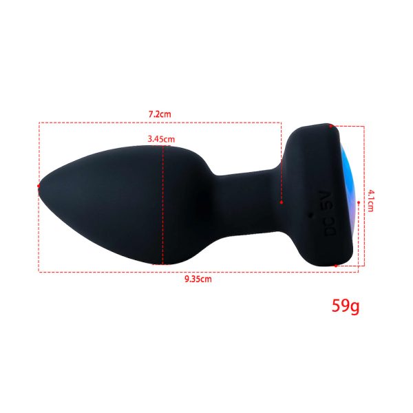 Plug Anal Silicone com LED 10 Vibração e Rotação + Controle - Image 2