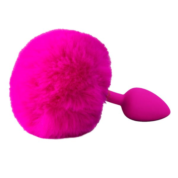 Plug Anal Cônico Silicone Pink com Rabo Coelho - Tamanho P - Image 4