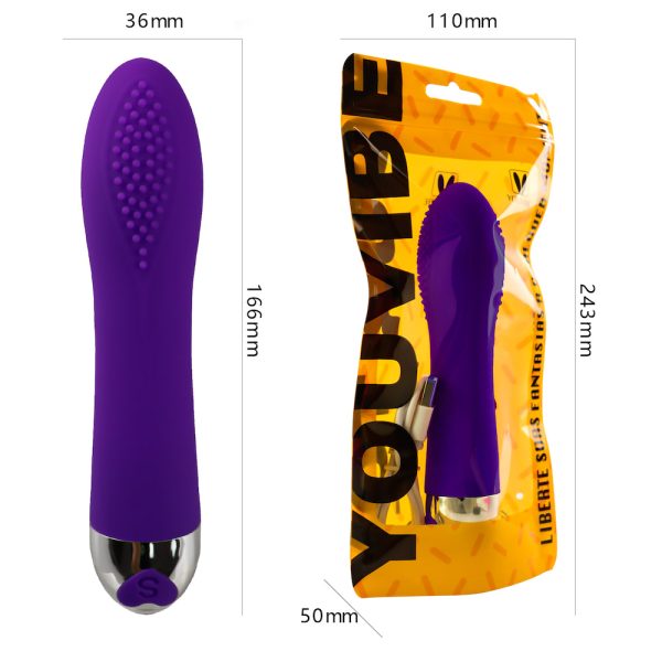 Vibrador Personal Aveludado com Bolinhas Estimuladoras USB - Image 3