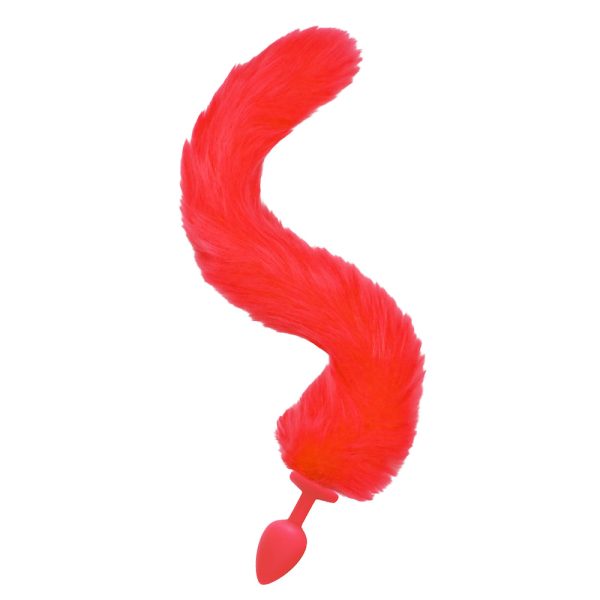 Plug Anal em Silicone com Rabo de Raposa Vermelho Tamanho P - Image 2