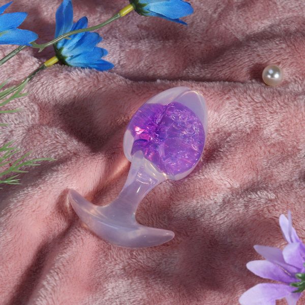 Plug anal M Silicone Esterno e Esfera de Vidro Interna + Alça - Image 8