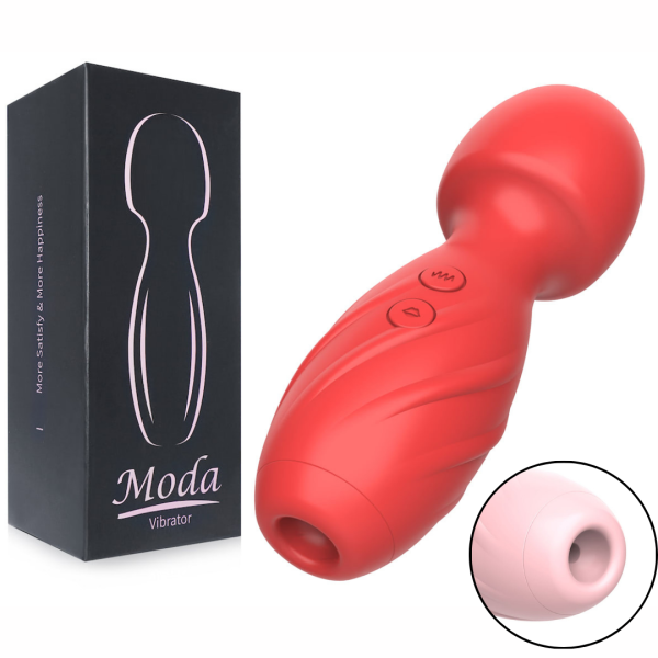 Vibrador Varinha Dupla Estimulador com Vibração e Sucção USB